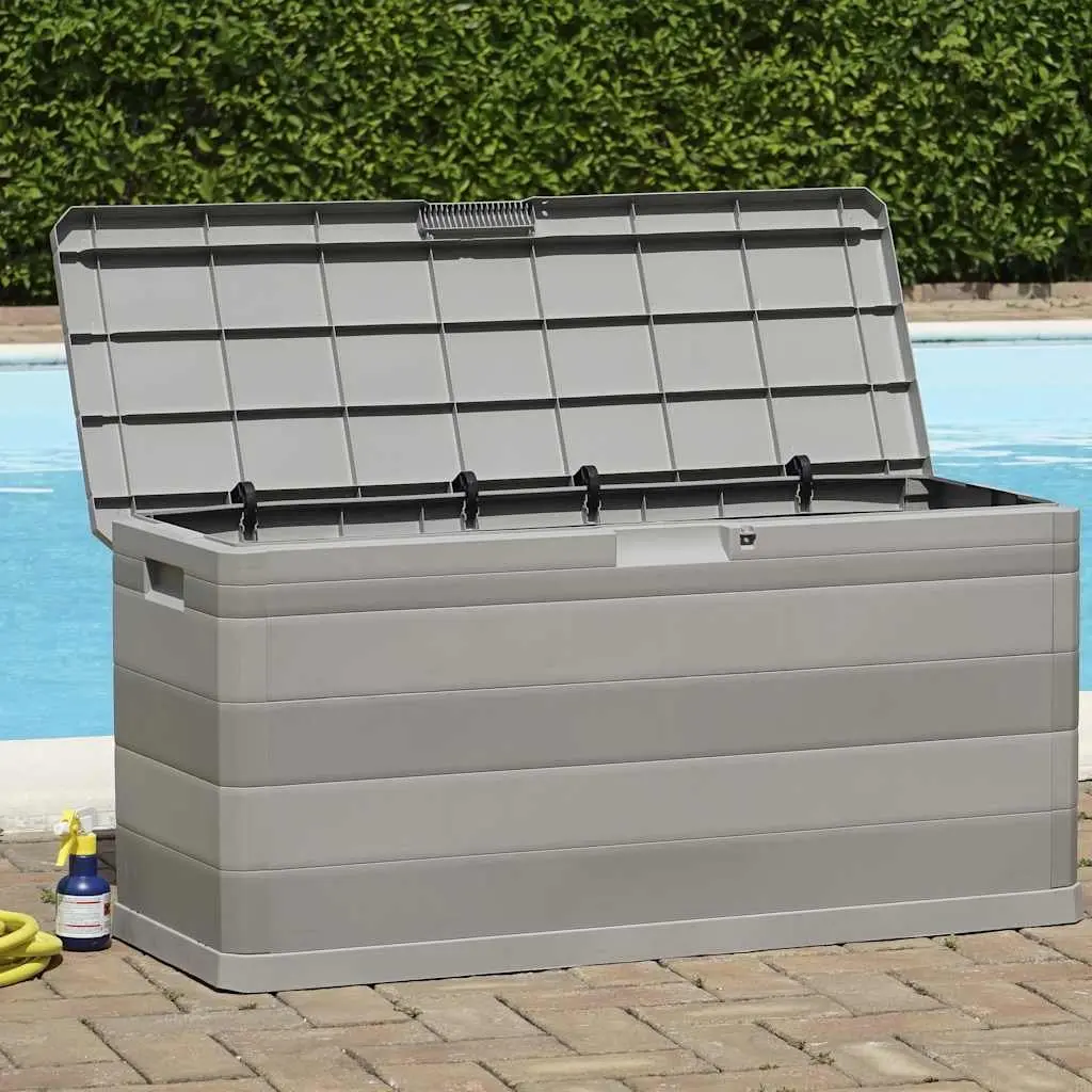 Grey Storage Box for Outdoor Use