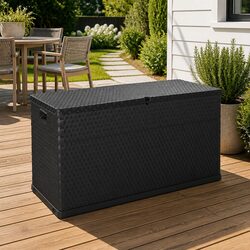 Garden Storage Box Anthracite 120x56x63cm Outdoor Patio Deck Container Chest