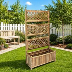 Practical Bamboo Raised Bed with Integrated Trellis