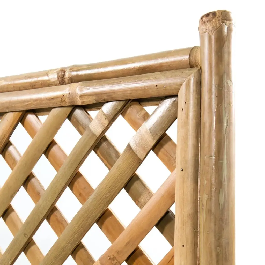 Garden Raised Bed Planter Box with Trellis 70cm Brown