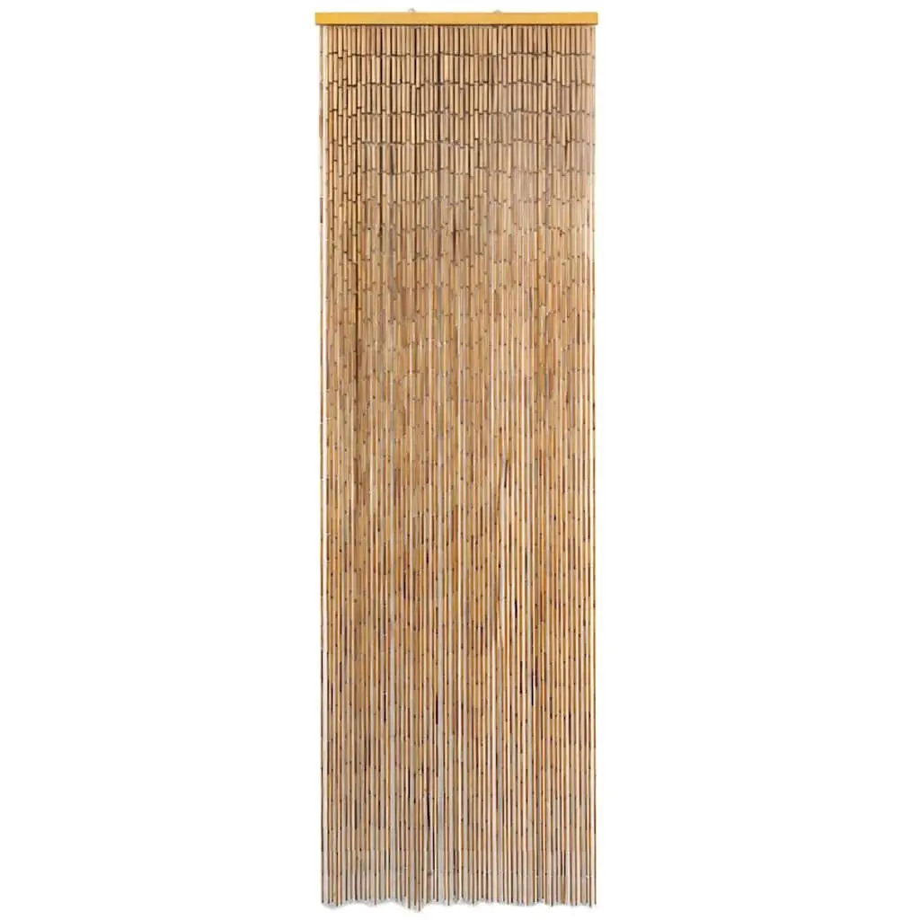 Bamboo Door Curtain Insect Screen 56x185 cm Brown Privacy Heat Insulation