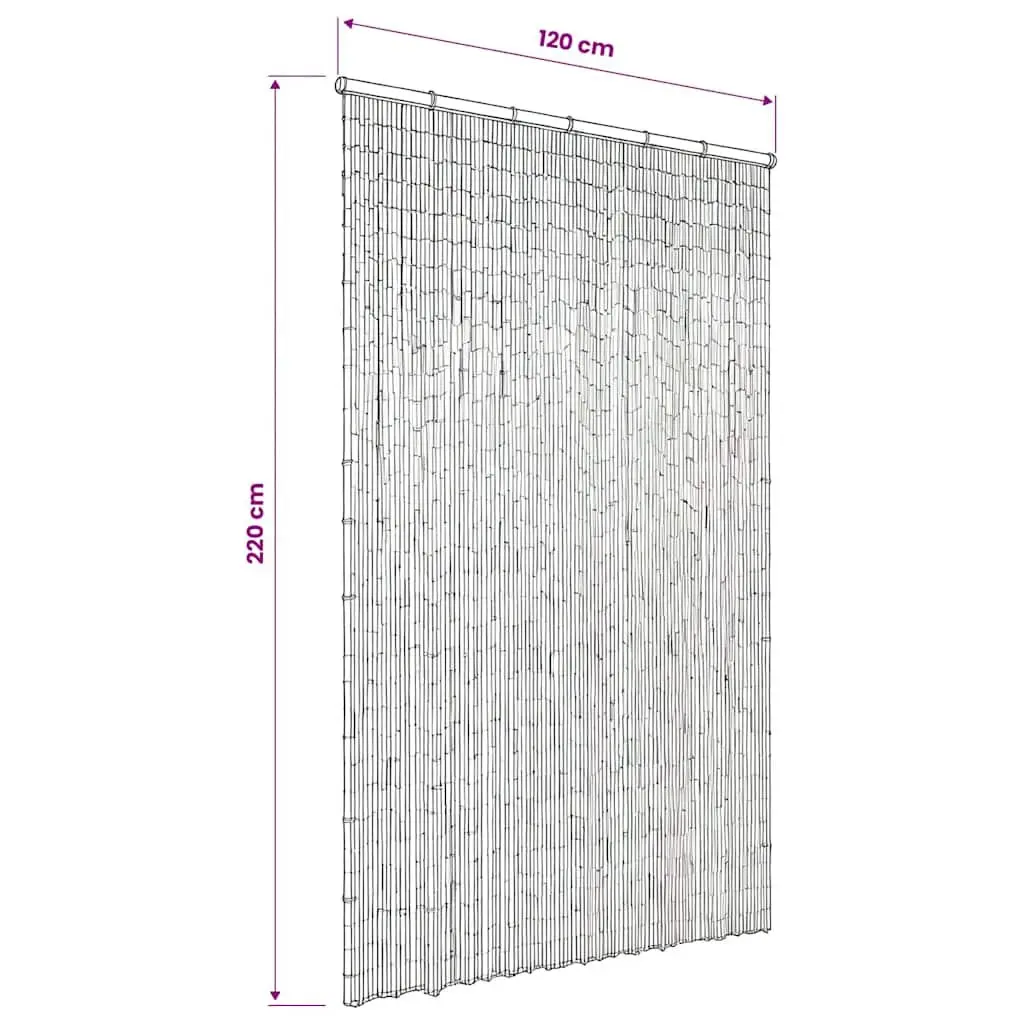 Bamboo Door Curtain Brown 120x220 cm Insect Screen Privacy