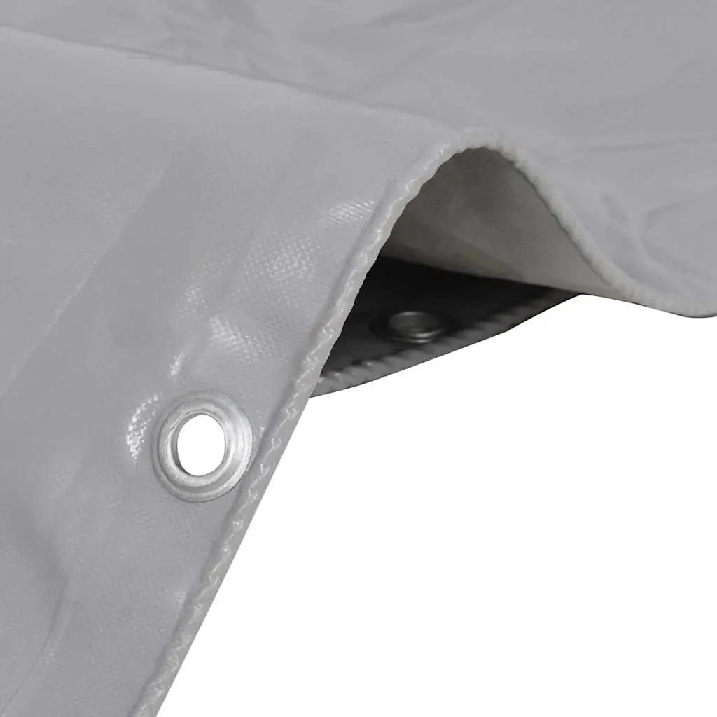 Tarpaulin Grey Waterproof Canvas Cover 3 x 3 m with PVC Coating