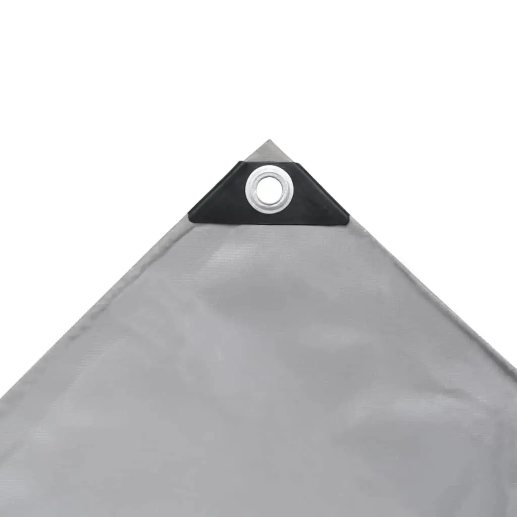 Tarpaulin Grey Waterproof Canvas Cover 3 x 3 m with PVC Coating