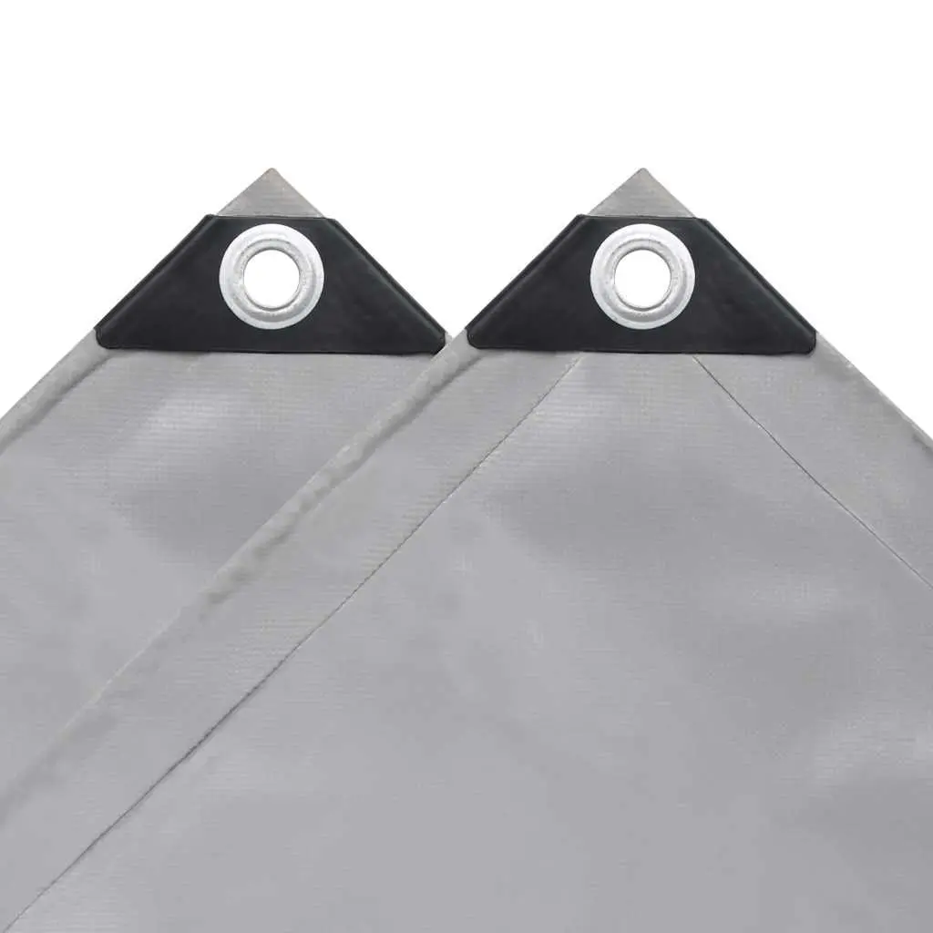 Tarpaulin Grey Waterproof Canvas Cover 3 x 3 m with PVC Coating