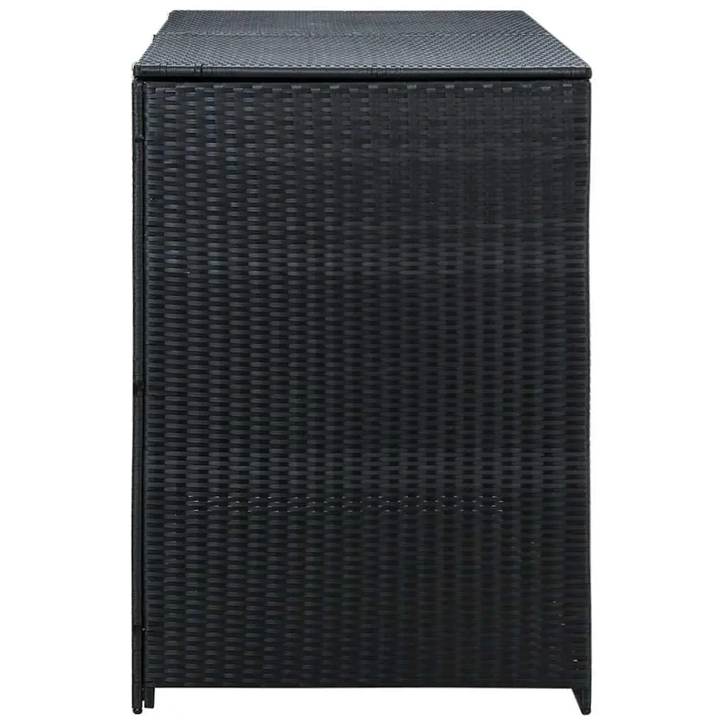 Double Wheelie Bin Shed Storage Box Outdoor 148x80x111cm Black
