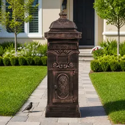 Secure and Elegant Pillar Letterbox for Your Garden