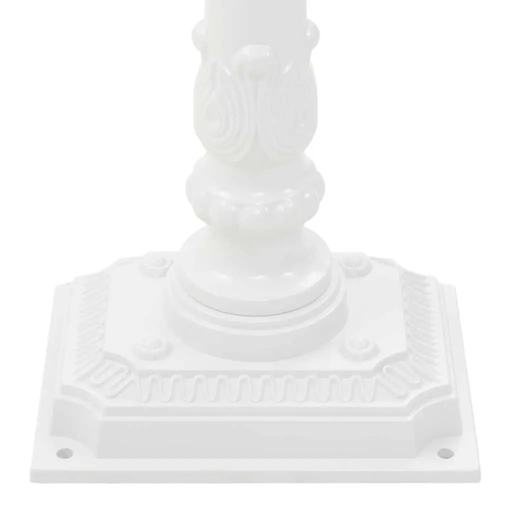 Pedestal Letterbox Mail Storage Outdoor Vintage Style White Cast Aluminium