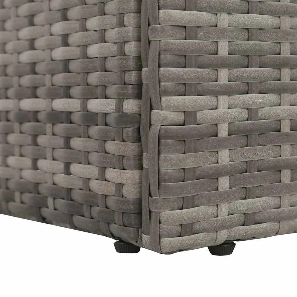 Grey Rattan Lounge Bed for Outdoor Relaxation