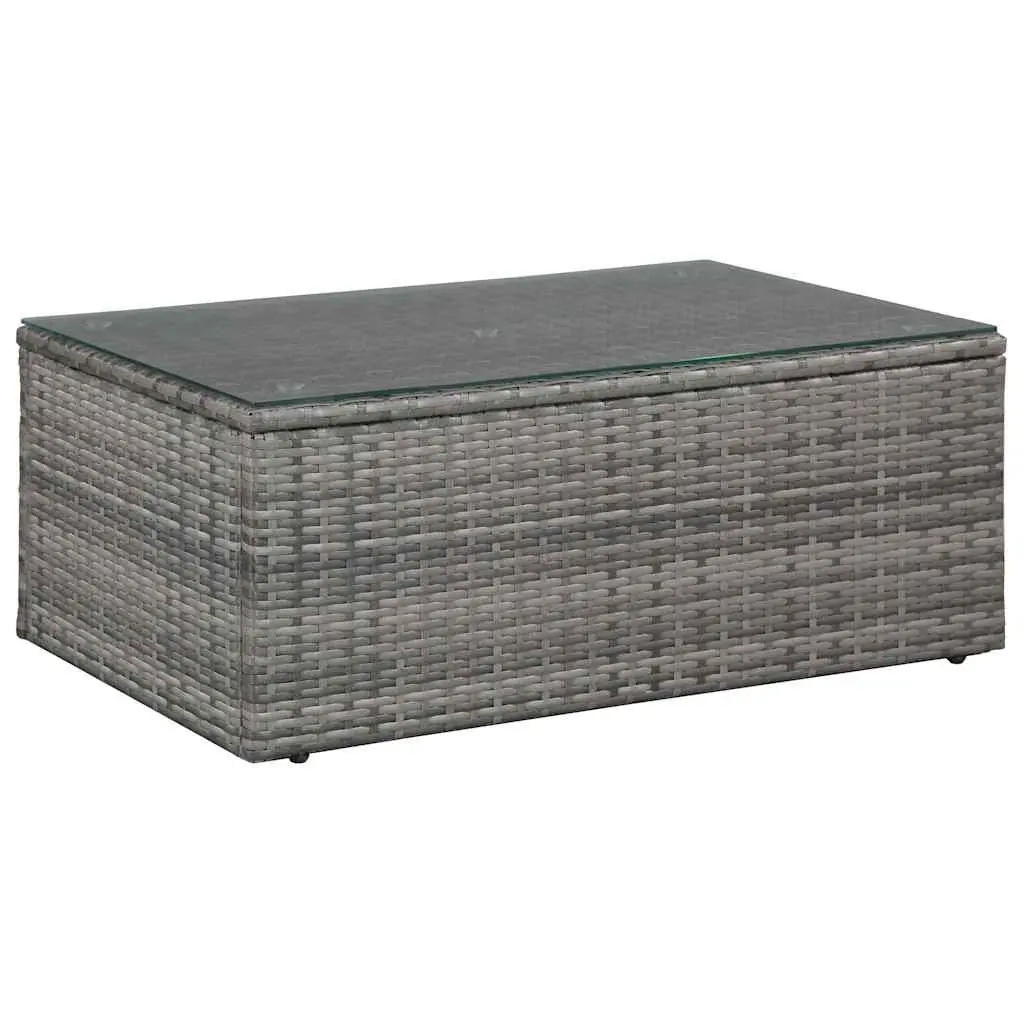 4 Piece Outdoor Garden Lounge Set Cushions Grey Patio Sofa Furniture