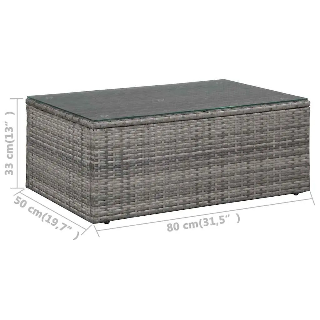 4 Piece Outdoor Garden Lounge Set Cushions Grey Patio Sofa Furniture