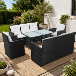 Comfortable 5 Piece Garden Lounge Set with Cushions