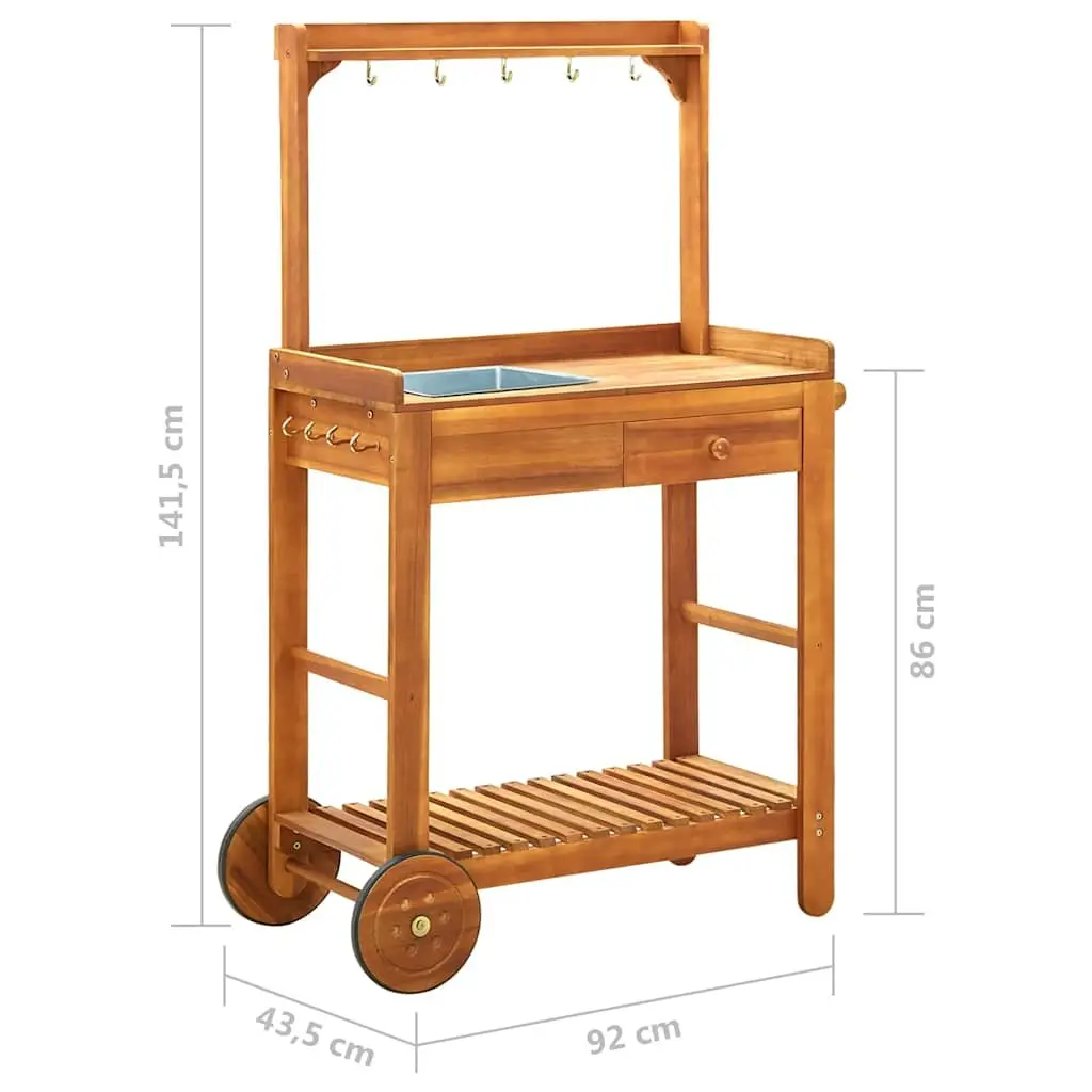 Garden Kitchen Trolley with Ample Storage
