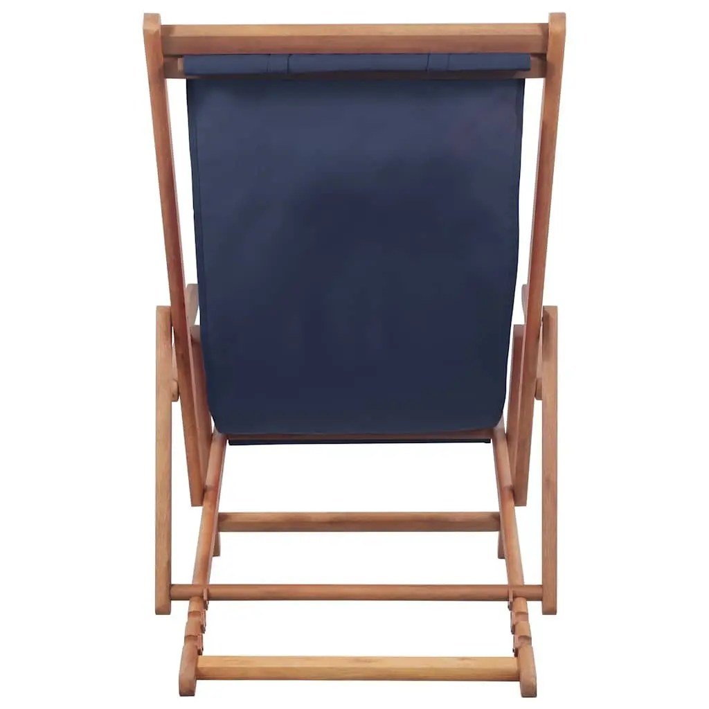 Blue Folding Beach Chair with Sturdy Frame