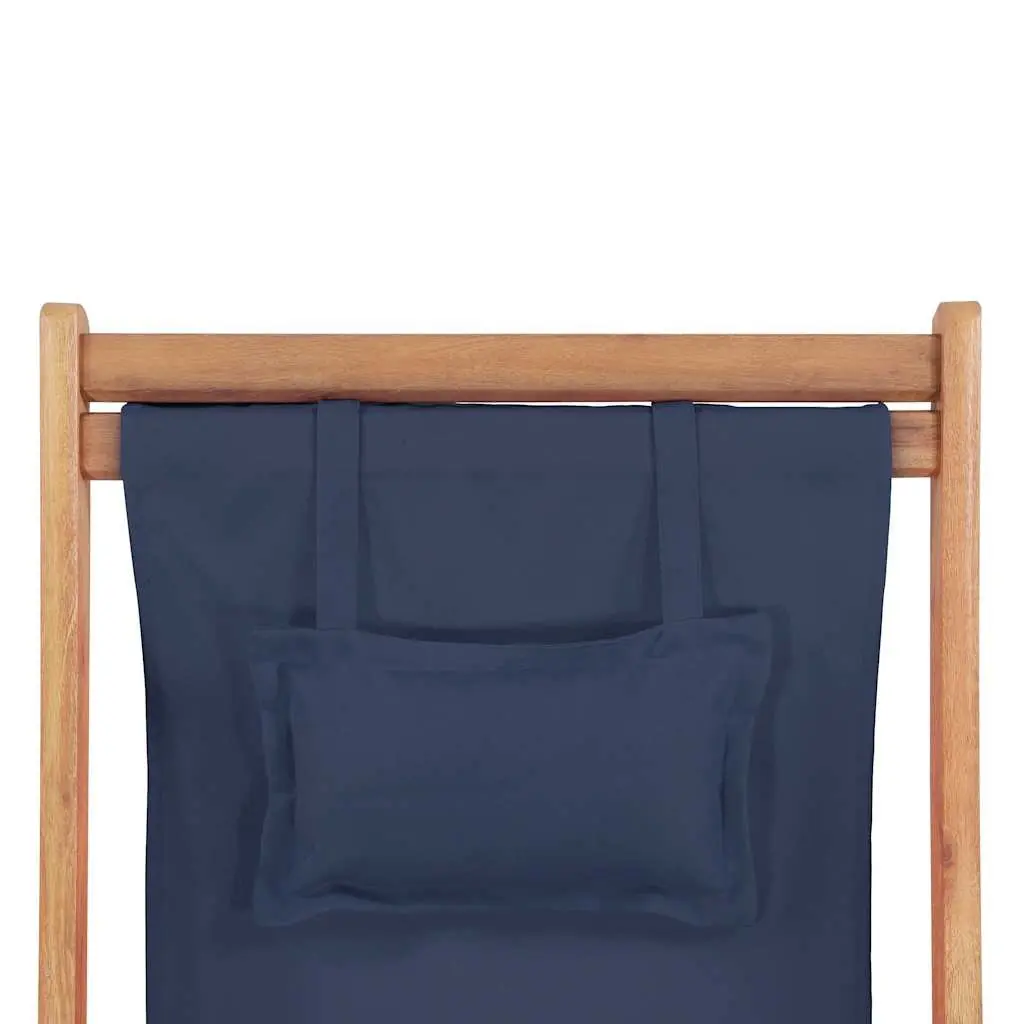 Blue Folding Beach Chair with Sturdy Frame