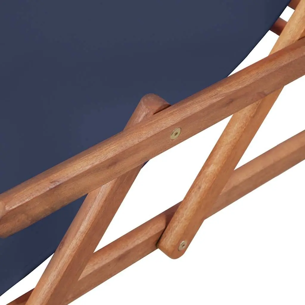 Blue Folding Beach Chair with Sturdy Frame