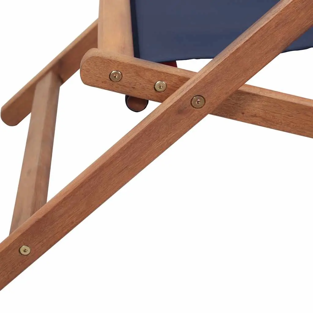 Blue Folding Beach Chair with Sturdy Frame