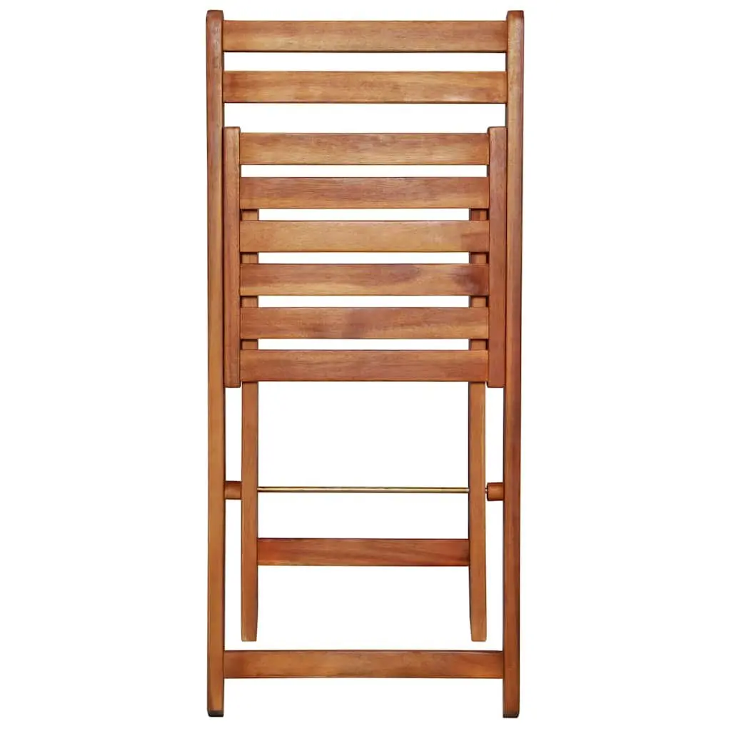 Outdoor Bistro Chairs Set 2 pcs Folding Garden Seating Wood Patio Furniture