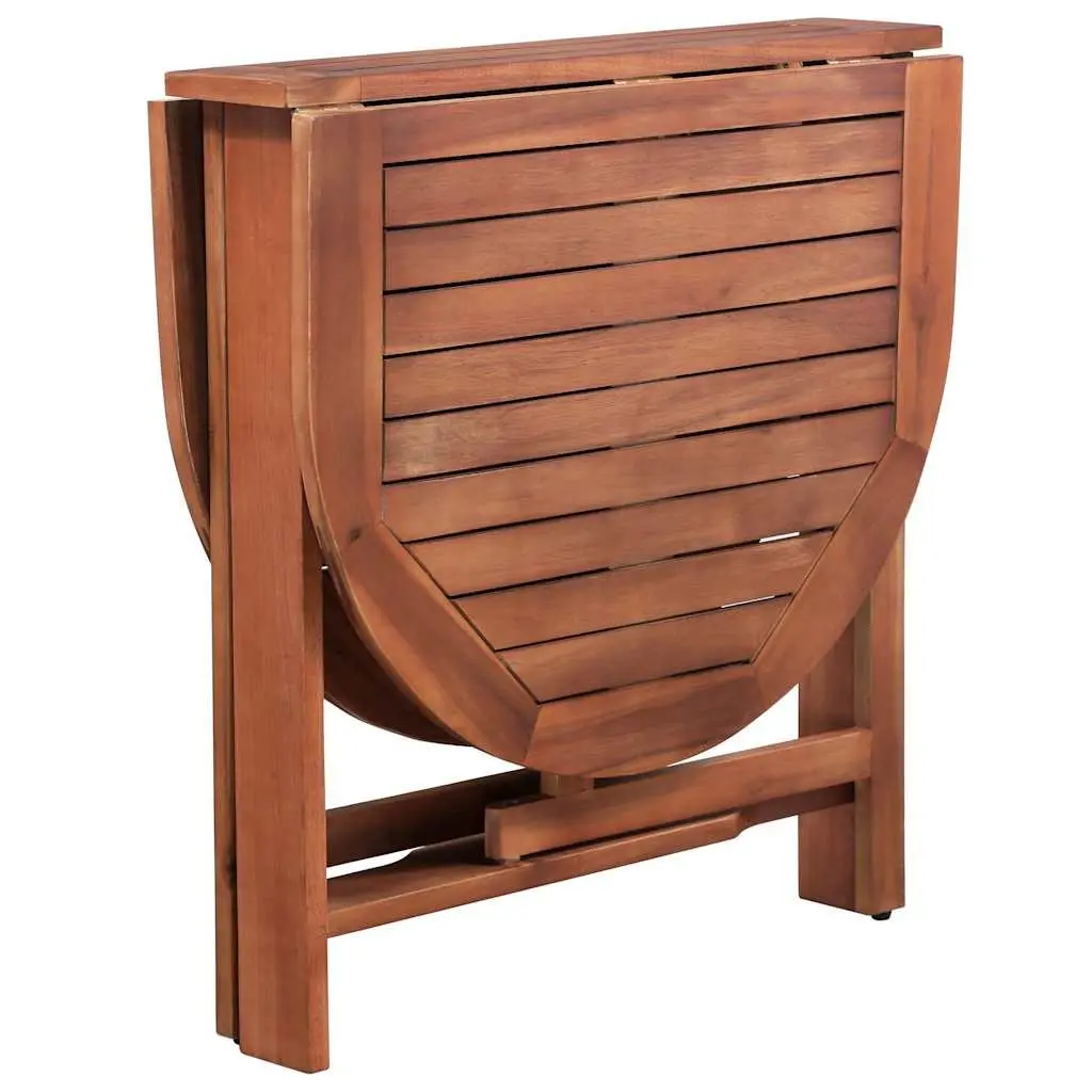 Brown Wood Outdoor Folding Oval Table