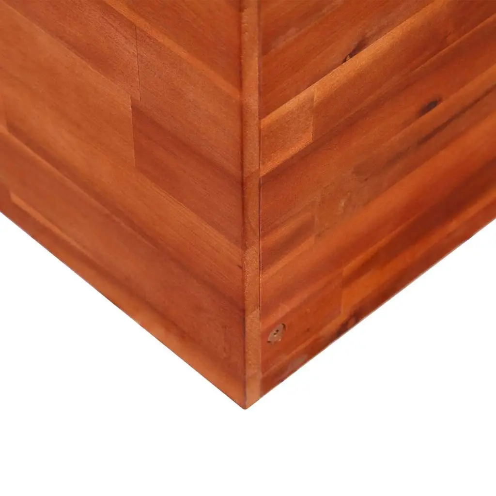 Garden Raised Bed Planter Wooden Outdoor Vegetable Herb Flower Acacia 200 x 50 x 50 cm Brown