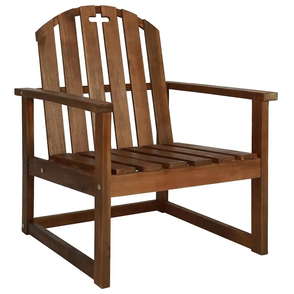 Outdoor Lounge Set 4 Piece Brown Solid Acacia Wood Sofa Bench Chairs Garden Patio Furniture