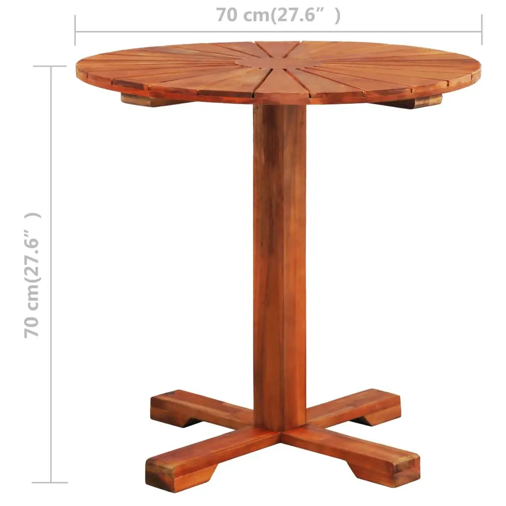 Solid Wood Bistro Table for Outdoor Dining