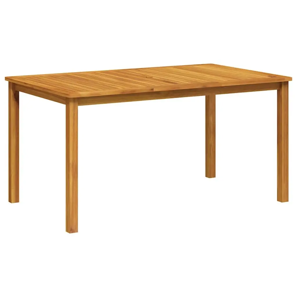 Outdoor Dining Table Solid Wood Patio Desk 150x90x74cm Brown