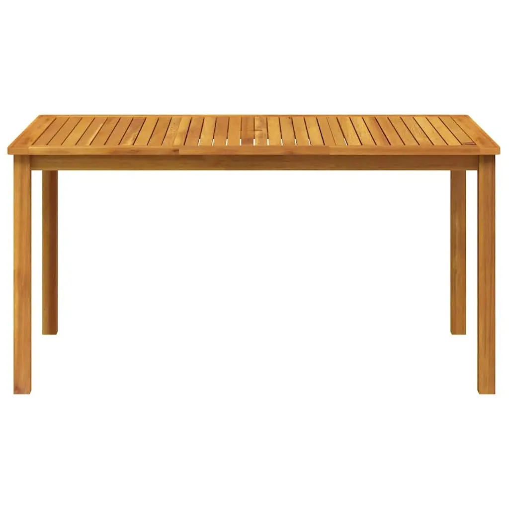 Outdoor Dining Table Solid Wood Patio Desk 150x90x74cm Brown