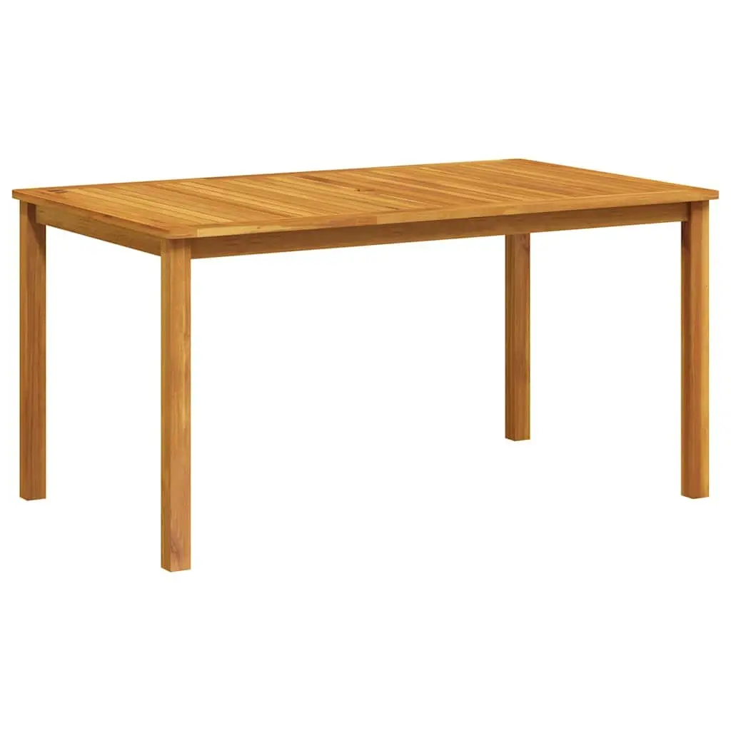 Outdoor Dining Table Solid Wood Patio Desk 150x90x74cm Brown