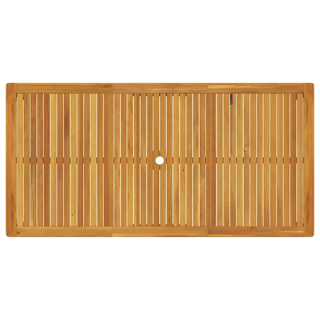 Outdoor Dining Table Solid Wood Garden Patio Furniture Brown 200x100cm