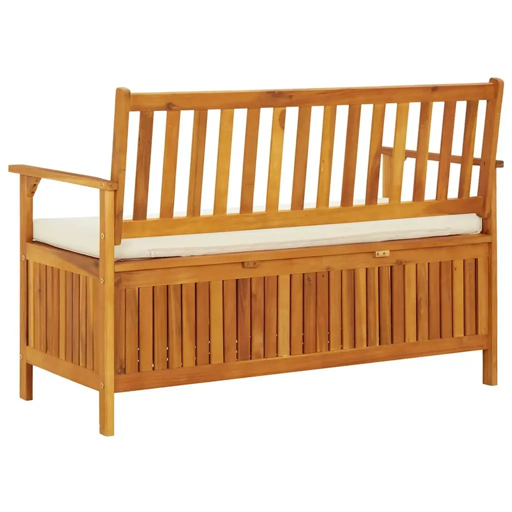 Solid Wood Storage Bench for Outdoors