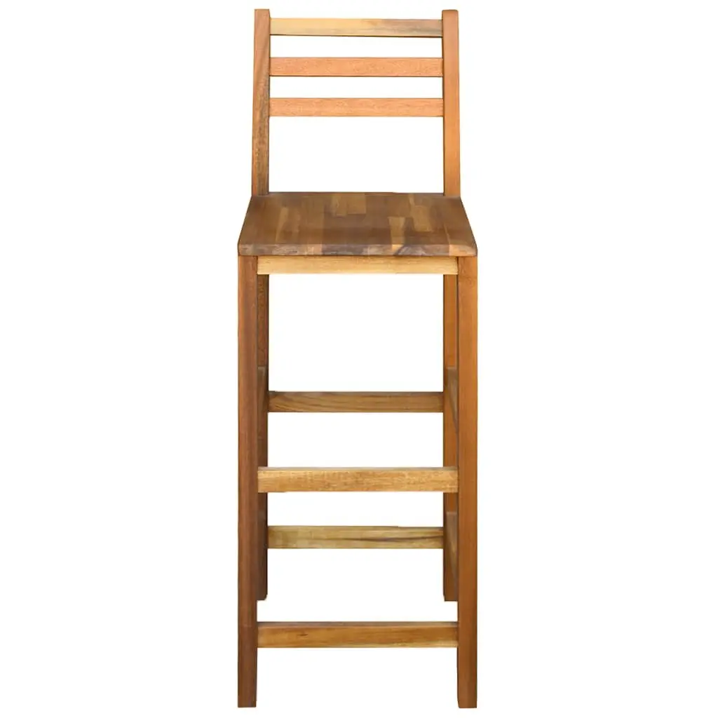 Solid Wood Bar Chairs Set of 2 for Outdoor Use