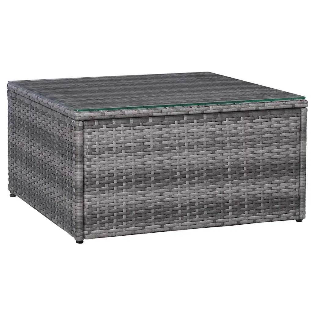 Outdoor Sofa Set 7 Piece Garden Patio Furniture Poly Rattan Grey