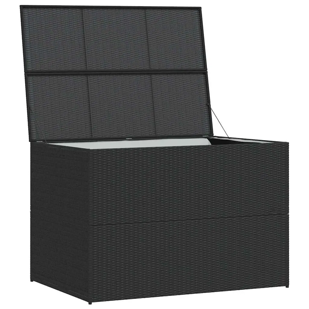 Outdoor Storage Box Black Garden Furniture Cushion Organizer Weather Resistant