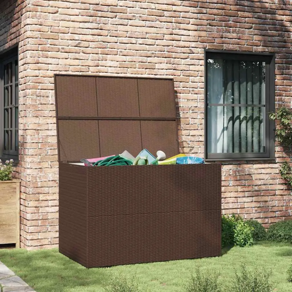 Outdoor Storage Box Weather-Resistant 150 x 100 x 100 cm Brown Rattan
