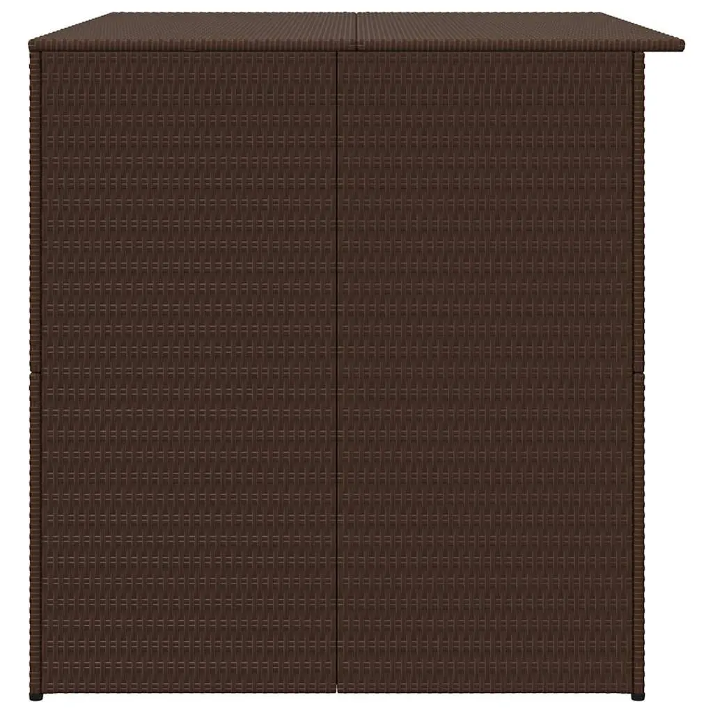 Outdoor Storage Box Weather-Resistant 150 x 100 x 100 cm Brown Rattan
