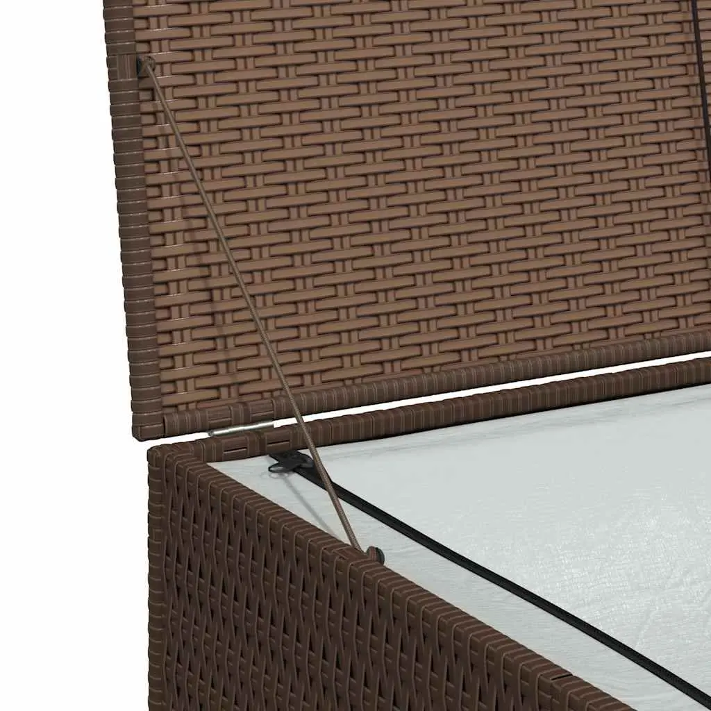 Outdoor Storage Box Weather-Resistant 150 x 100 x 100 cm Brown Rattan
