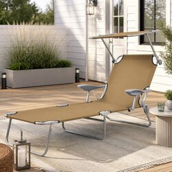 Reliable Folding Sun Lounger for Outdoor Enjoyment