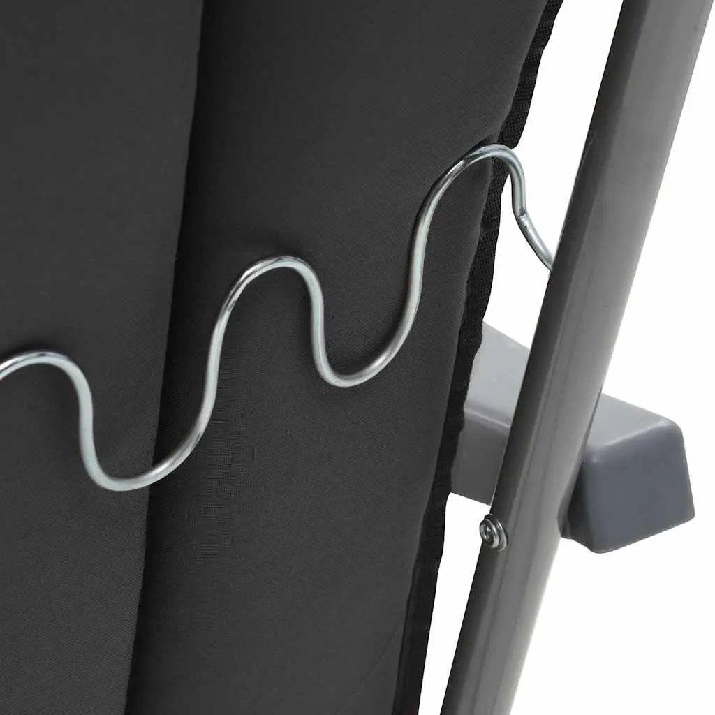 Folding Garden Chairs Outdoor Reclining 2 pcs Grey