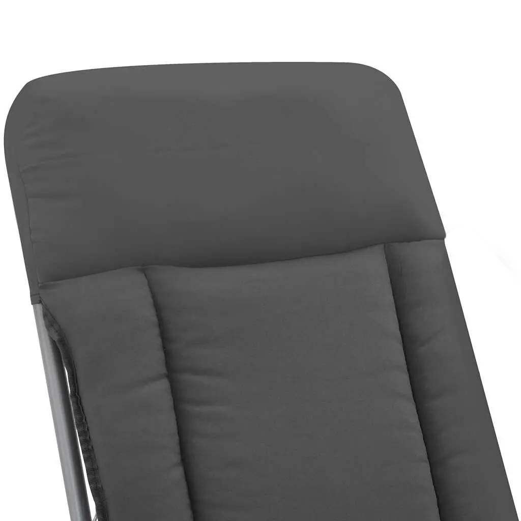 Folding Garden Chairs Outdoor Reclining 2 pcs Grey