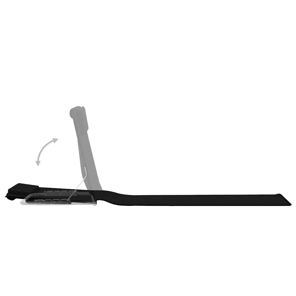 Folding Beach Chairs Adjustable Backrest 2 Piece Set Steel Frame Fabric Black