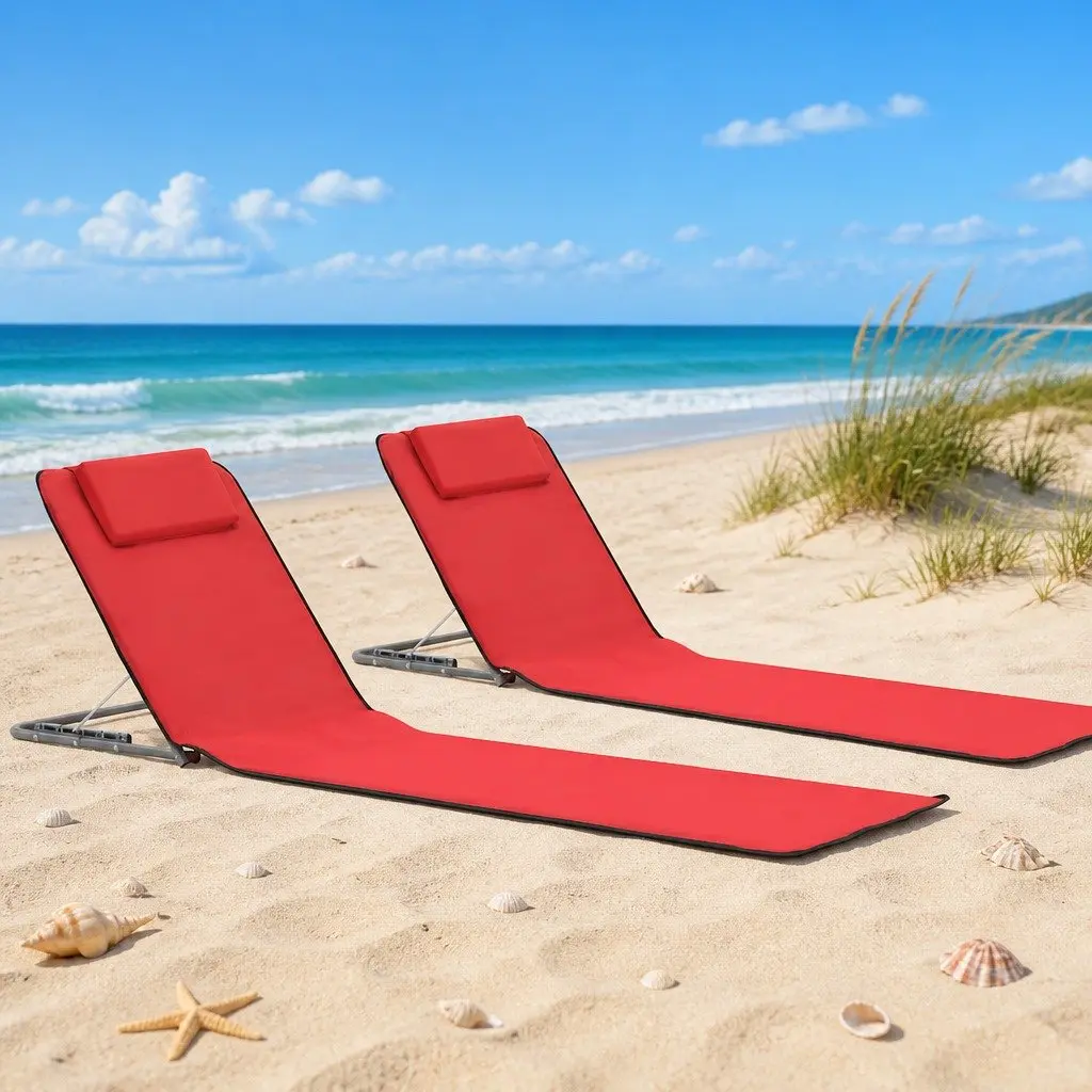 Folding Beach Chair Set of 2