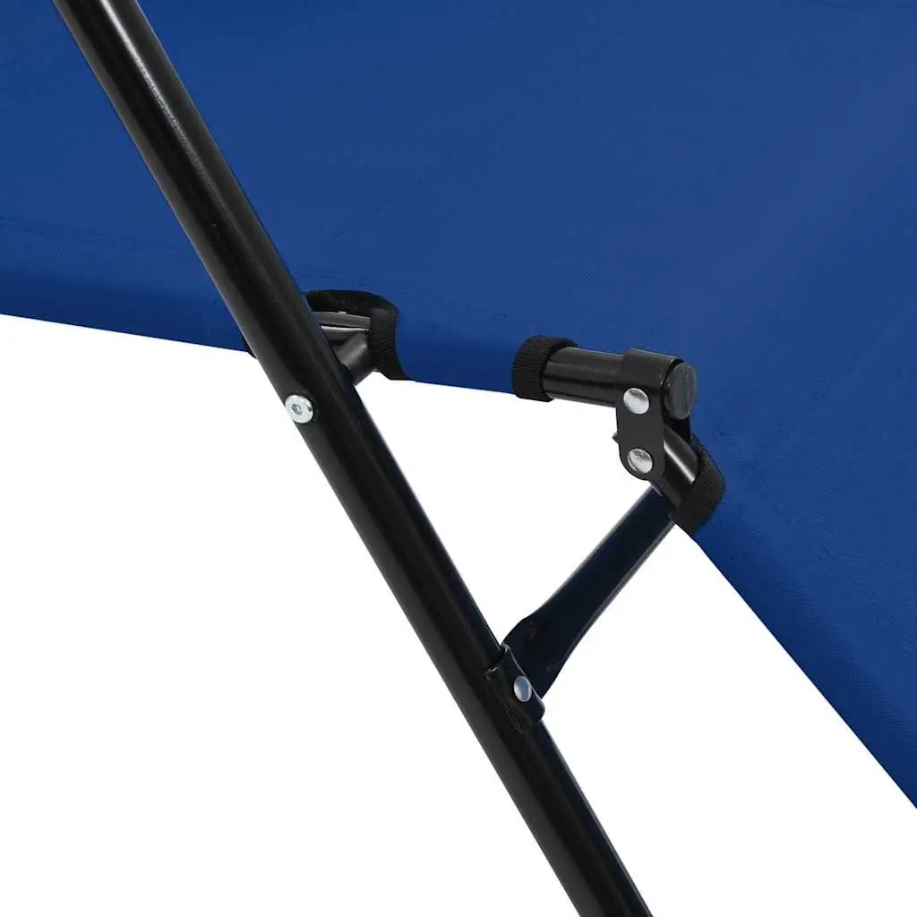 Folding Sun Loungers Outdoor Garden Reclining Chairs 2 pcs Adjustable Blue