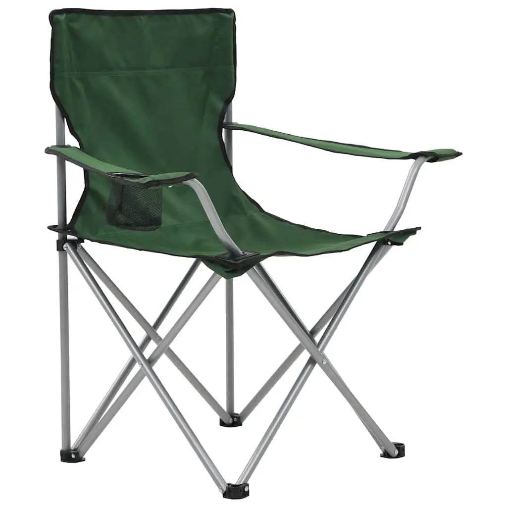 Camping Table and Chair Set 3 Pieces Folding Outdoor Furniture Garden Patio
