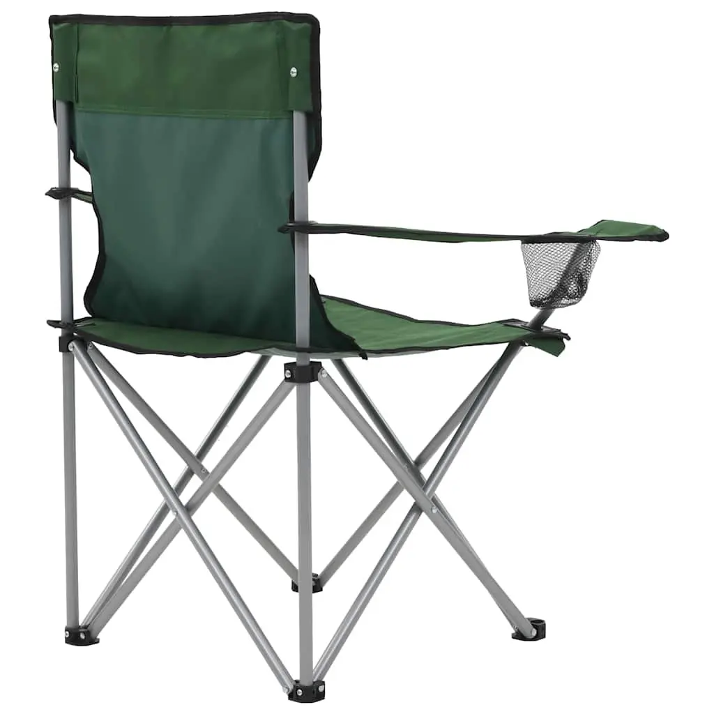 Camping Table and Chair Set 3 Pieces Folding Outdoor Furniture Garden Patio