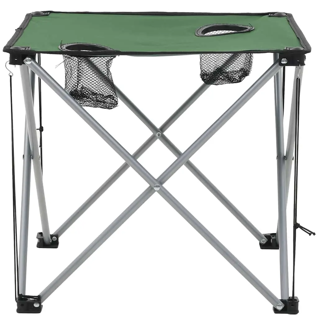 Camping Table and Chair Set 3 Pieces Folding Outdoor Furniture Garden Patio