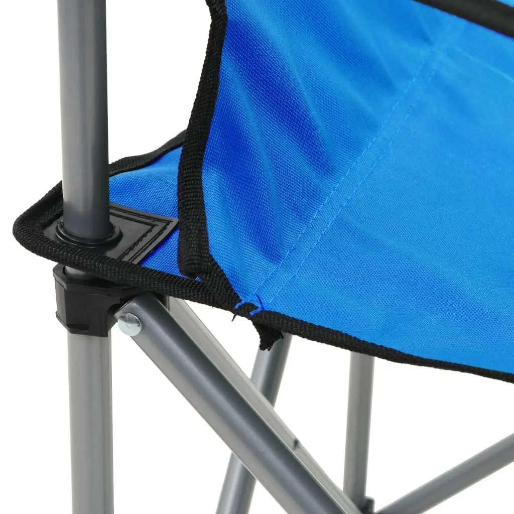 Camping Table and Chair Set 3 Pieces Outdoor Furniture Folding Portable Blue