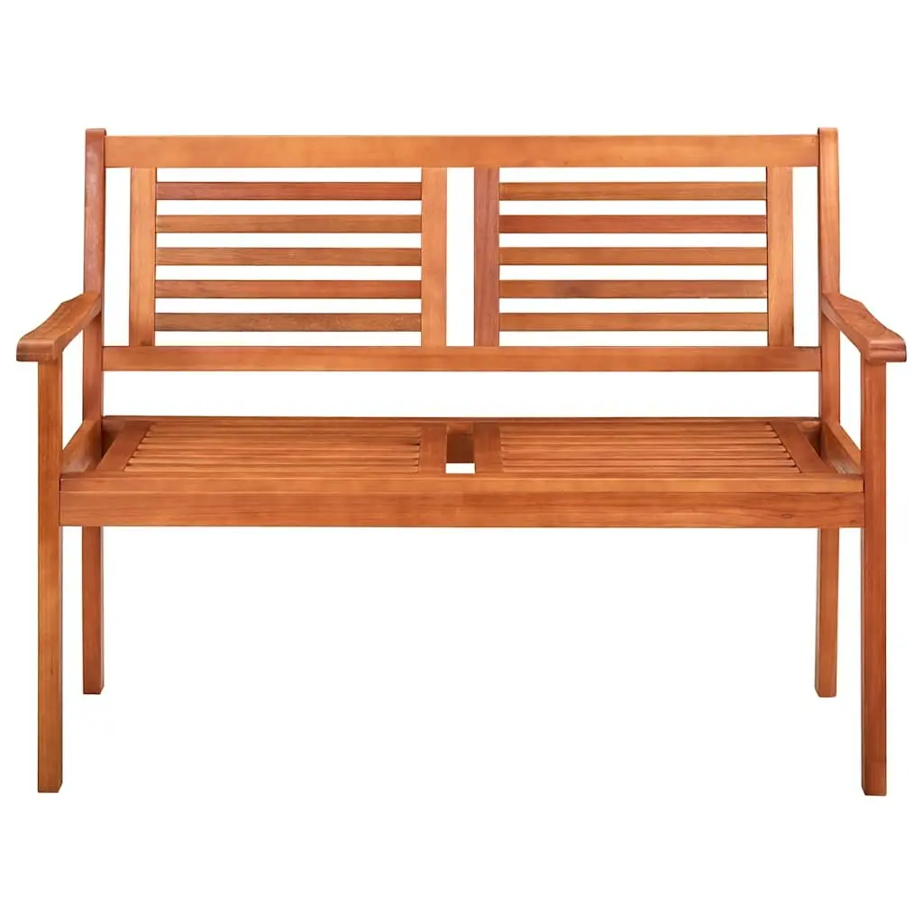 Wooden Garden Bench 120cm Outdoor Seating with Backrest Brown