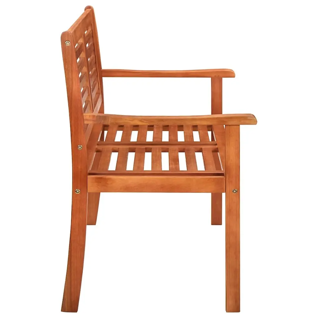 Wooden Garden Bench 120cm Outdoor Seating with Backrest Brown