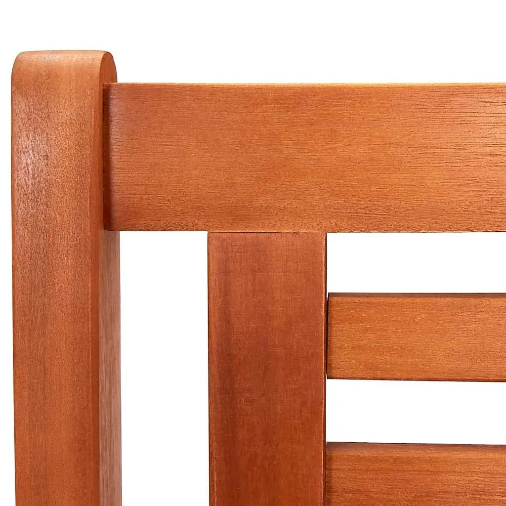 Wooden Garden Bench 120cm Outdoor Seating with Backrest Brown